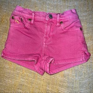 Girls Ralph Lauren 9 months bright pink demin shorts